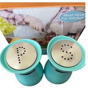 Teal Salt and Pepper Shaker Set